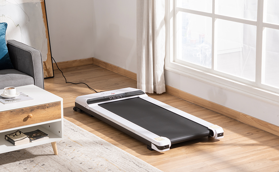 Soozier Under Desk Treadmill, Portable Walking Pad Fitness Equipment